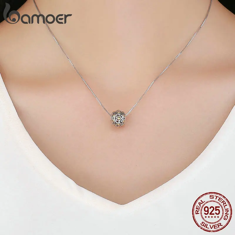 BAMOER из натуральной 925 пробы серебряная желтая Маргаритка цветок шарма бисер