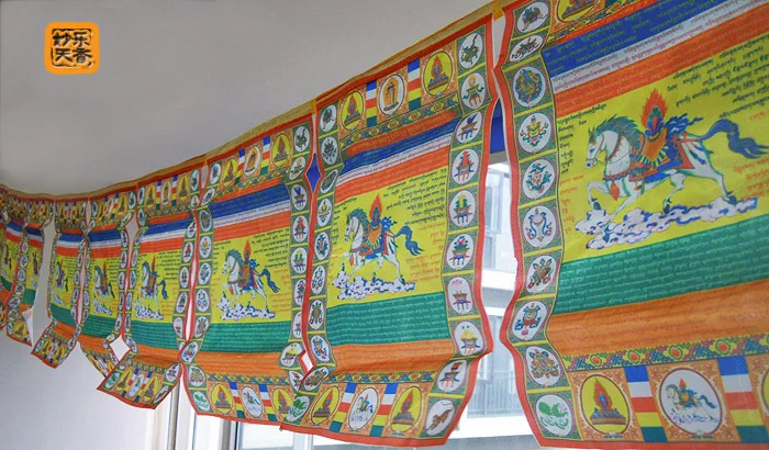 Тибетский Сутра стример тибетский ветер лошадь молитва флагштифский стиль