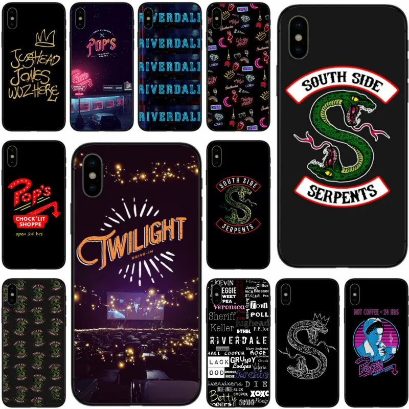 Американские Горячие ТВ ривердейл чехол с рисунком черной из термопластика
