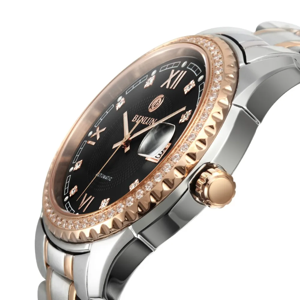 Мужские часы с бриллиантами, роскошные мужские механические часы Longinesing, сапфир, водонепроницаемые, Datejust, Лидирующий бренд, деловые автоматические часы