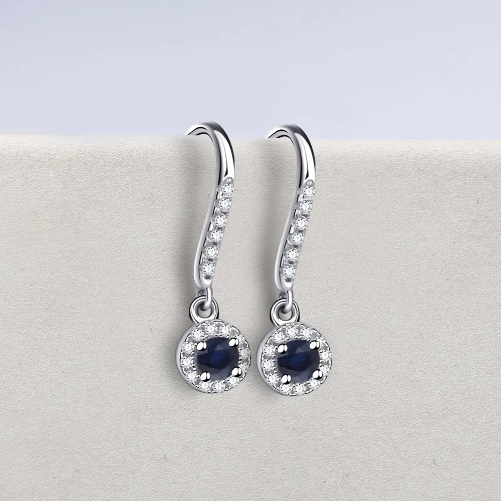 Женские Балетные серьги GEM'S серьги-подвески из серебра 925 пробы с натуральным