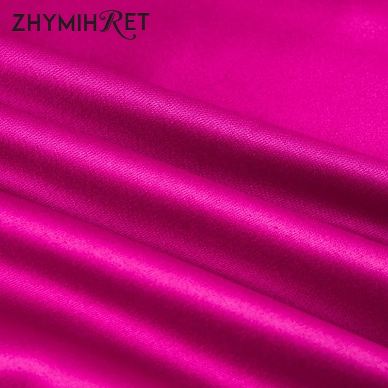 ZHYMIHRET весна 2019 сатиновое длинное платье с разрезом женское сексуальное вечернее