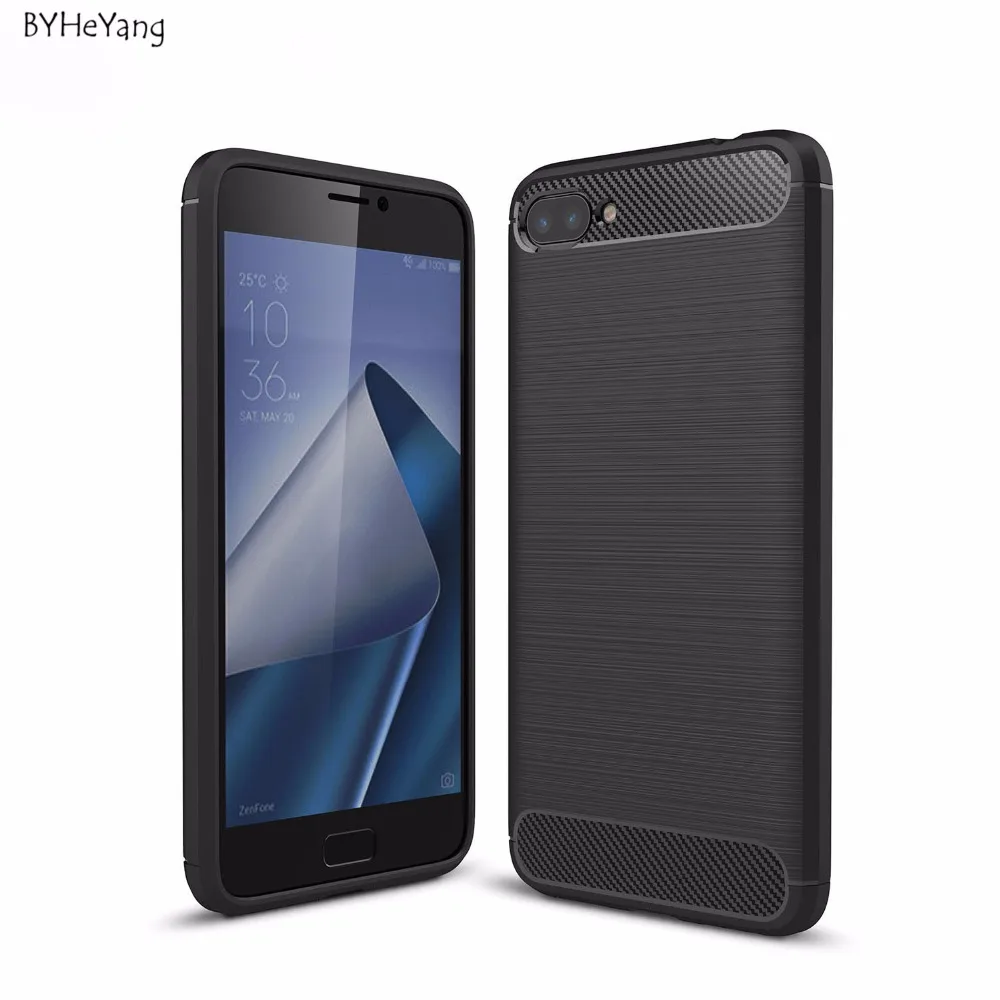 BYHeYang для Asus Zenfone 4 Max ZC520KL чехол 5 2 дюймов силиконовая резина углеродное волокно