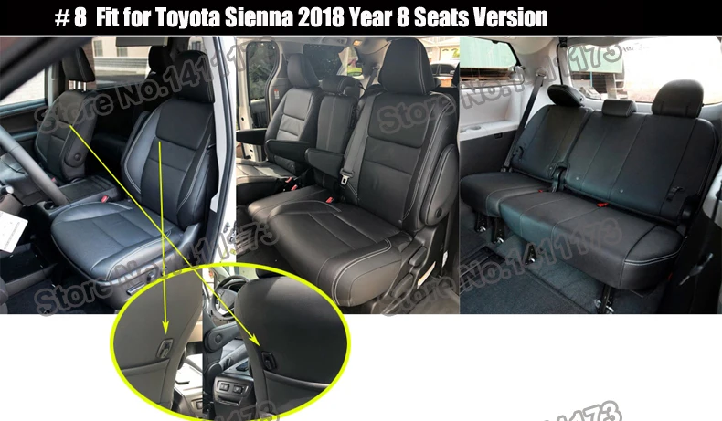 CARTAILOR натуральной кожи сиденья протектор для Toyota Sienna чехлы сидений мотоциклов и аксессуары Custom Fit сиденья для автомобилей Стиль комплект