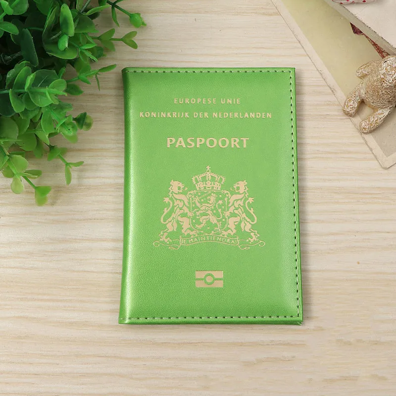 Женский красный золотой милый Дорожный Чехол для паспорта Нидерландов мужской