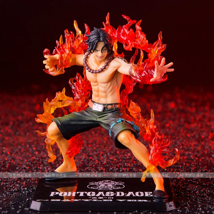Одна штука Аниме ПВХ фигурка около 14 см Portgus D Ace Kits Коллекция Модель игрушки