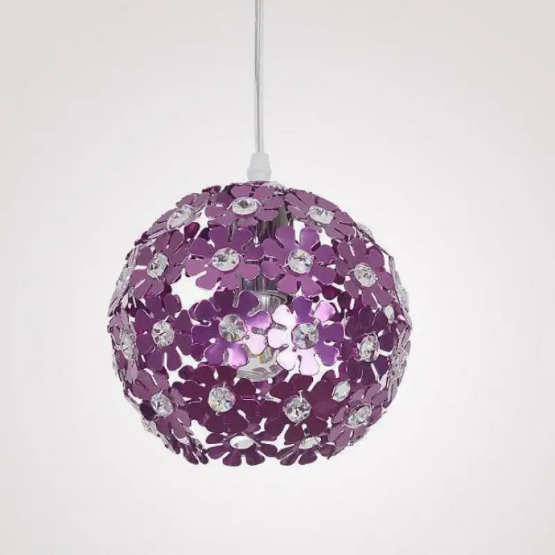 Светодиодная подвеска с серебряным цветком Хрустальные подвесные светильники