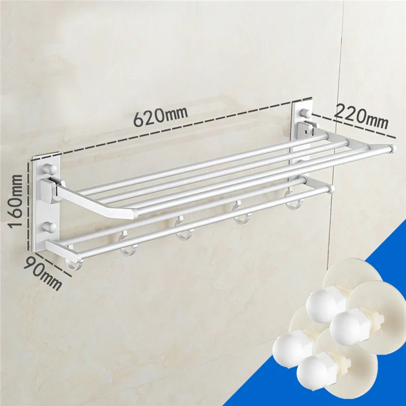 Алюминиевый Подвесной Держатель для ванной комнаты вешалка полотенец складные
