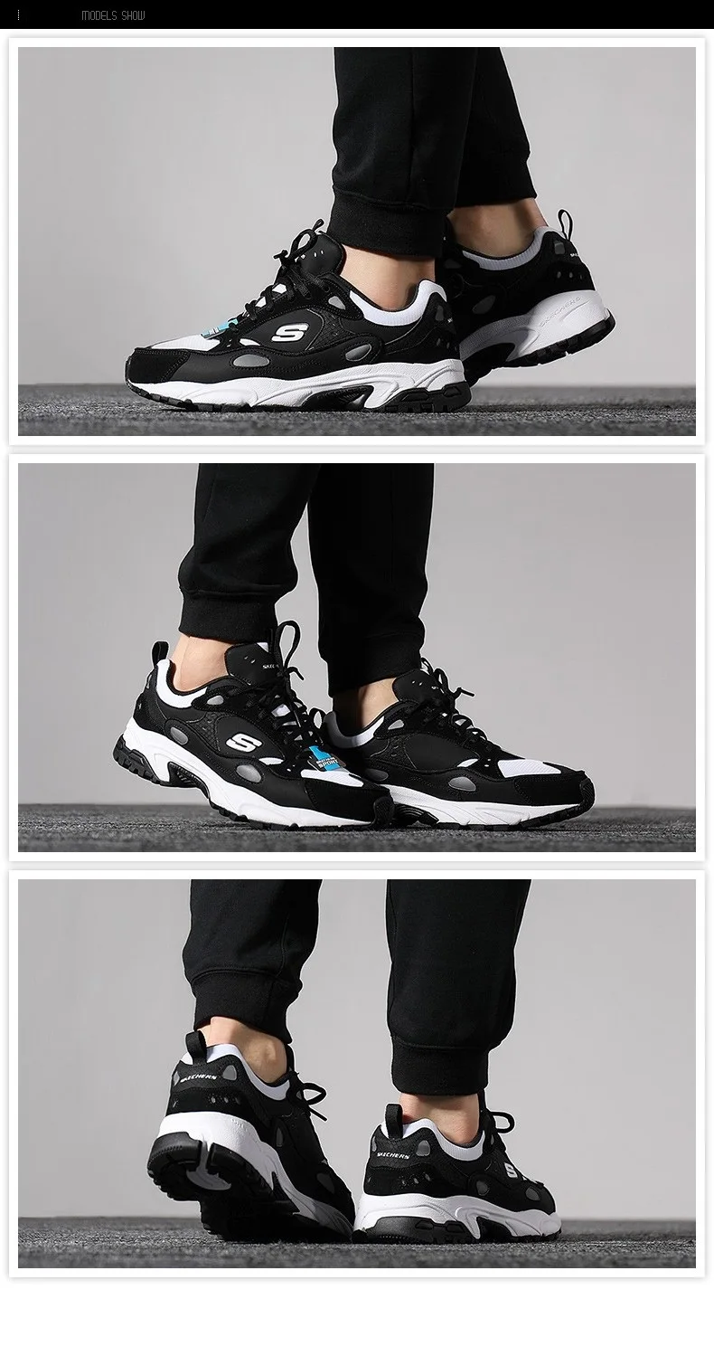 Skechers/Мужская обувь; D'lite Dad кроссовки; Высококачественная Мужская Повседневная обувь; удобная сетчатая Уличная обувь; Tenis Masculino; 666058-BKW