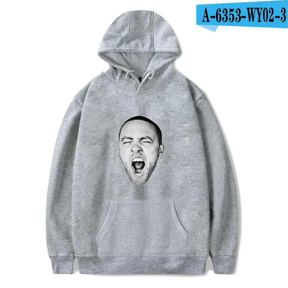 Gray Новинка, Mac Miller, крутая Кепка, свободная толстовка с капюшоном, спортивный костюм, модная повседневная женская/Мужская K-pop одежда для фанатов - Цвет: Gray