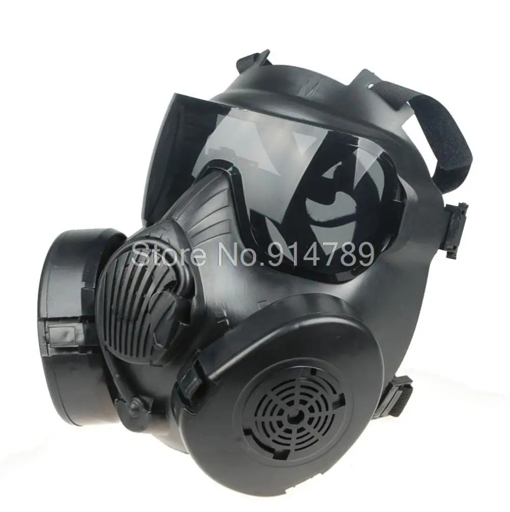 

TACTICAL AIRSOFT PAINTBALL FULL FACE SKULL GAS MASK M50 BLACK-34154