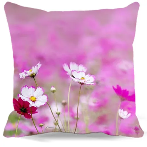 Детский чехол для подушки квадратная Мягкая Наволочка с изображением цветов и
