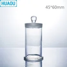 Флакон для образцов HUAOU 45*60 мм с ручкой и заземляющей стеклянной пробкой, медицинский формалиновый флакон для отображения формальдегида
