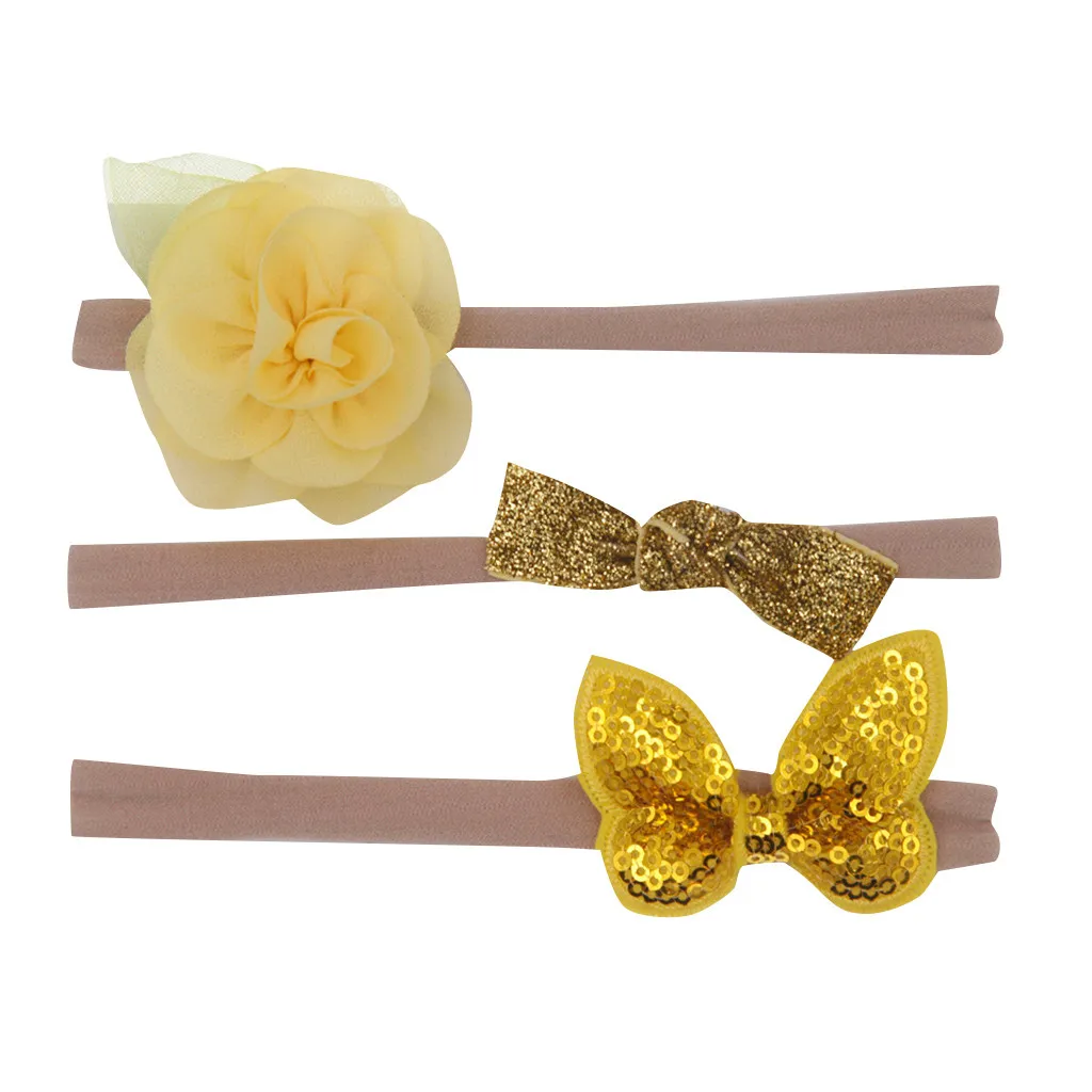 3 шт. милая повязка на голову с кроличьими ушками для малышей эластичная бантом и