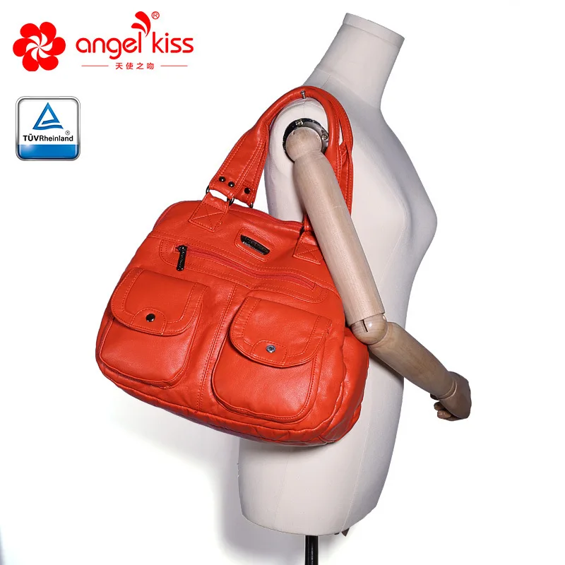 Angelkiss брендовые Промытые Сумки из искусственной кожи высокого качества