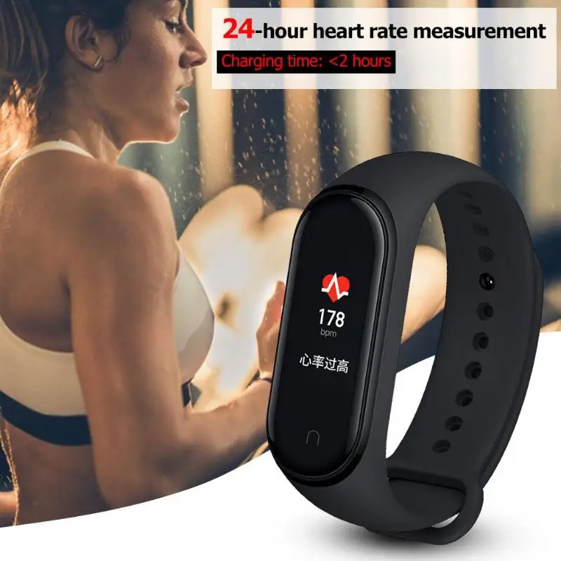 mi Band 4 жесткий экран 50 м водонепроницаемый Xiaomi mi Band 4 Глобальный фитнес-трекер для измерения сердечного ритма Smartband Xiaomi mi band 4 3