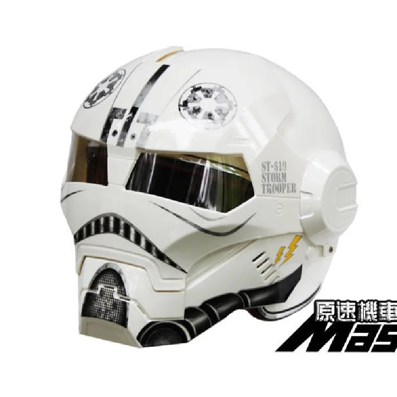 Шлем мотоциклетный с открытым лицом белый|ironman motorcycle helmet|face helmetmotorcycle helmet |