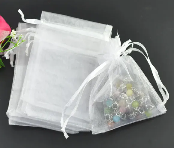 

Mini Jewelry Gift Bags White Organza Bags 7*9cm Pretty Pouches Fit For Wedding Gift Bags Free Shipping