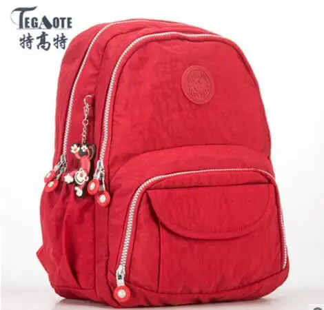 Школьный рюкзак TEGAOTE для девочек подростков Женский нейлоновый однотонный