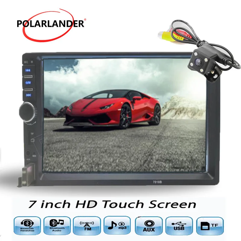 2DIN 7 дюймов Bluetooth автомобильное радио сенсорный экран FM USB TF Зеркало Ссылка