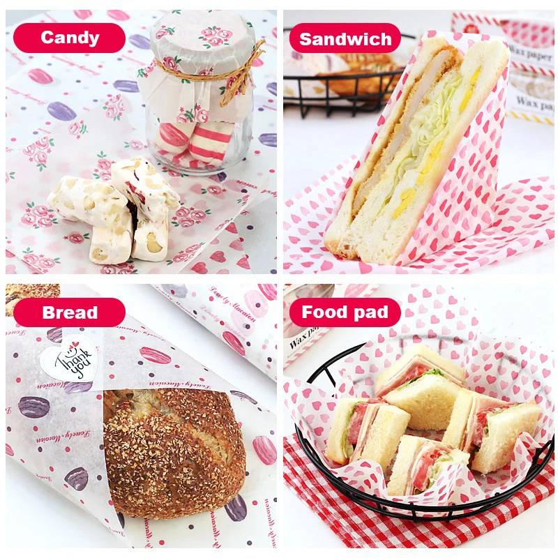 WALFOS 50 шт. пищевая вощеная бумага обертки смазка инструменты для выпечки хлеб
