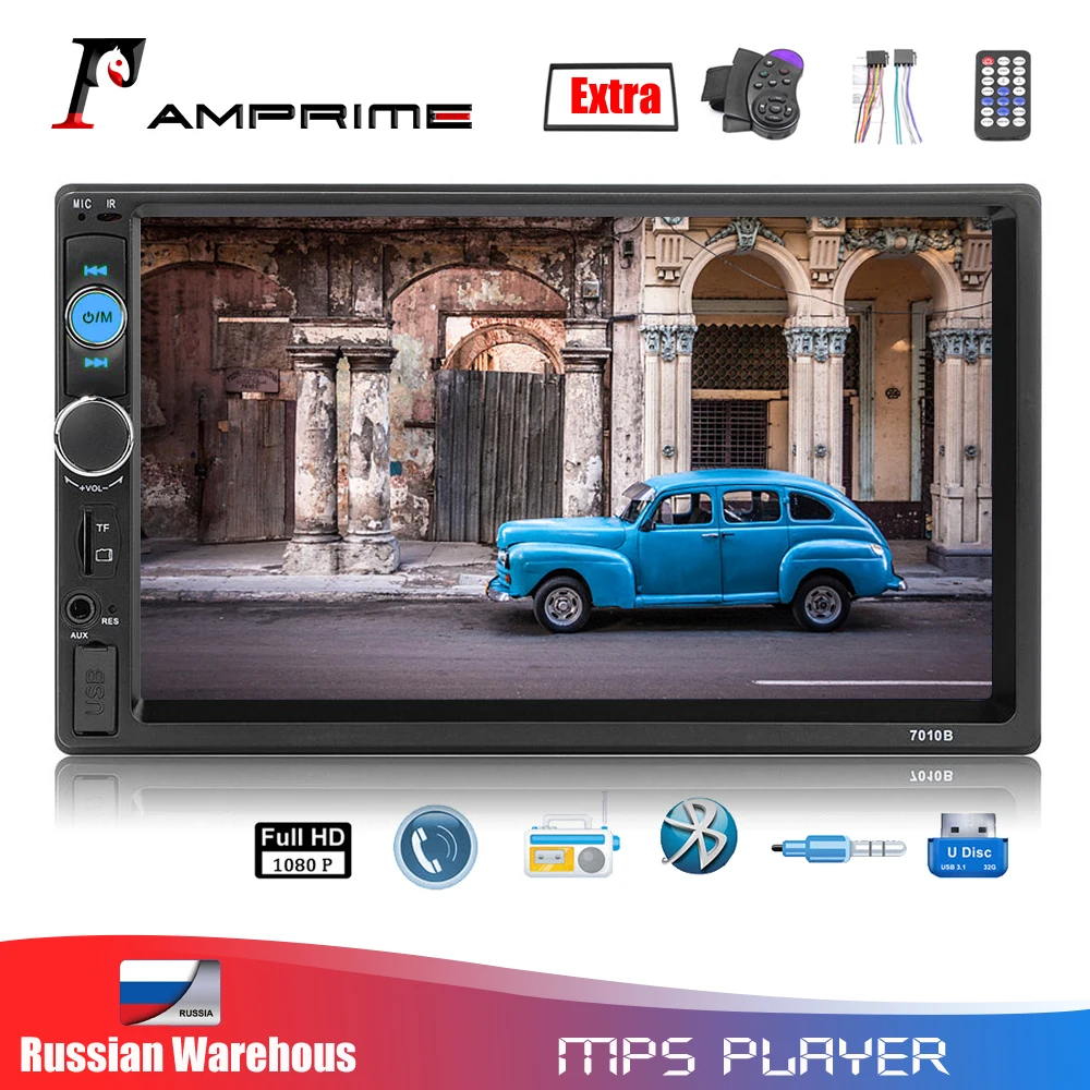 AMPrime Авторадио 2 din общие модели автомобиля 7 ''lcd сенсорный Bluetooth 2din