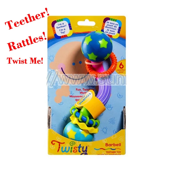 

Baby Newborn Toys 0-12 Months Twisty Teether Toys For Baby Toddlers Bebek Oyuncak Brinquedo Para Bebe Baby Rattle