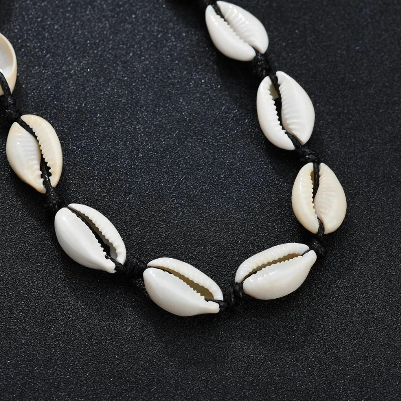 Ручная работа ракушка ожерелье веревочный воротник регулируемое натуральное с