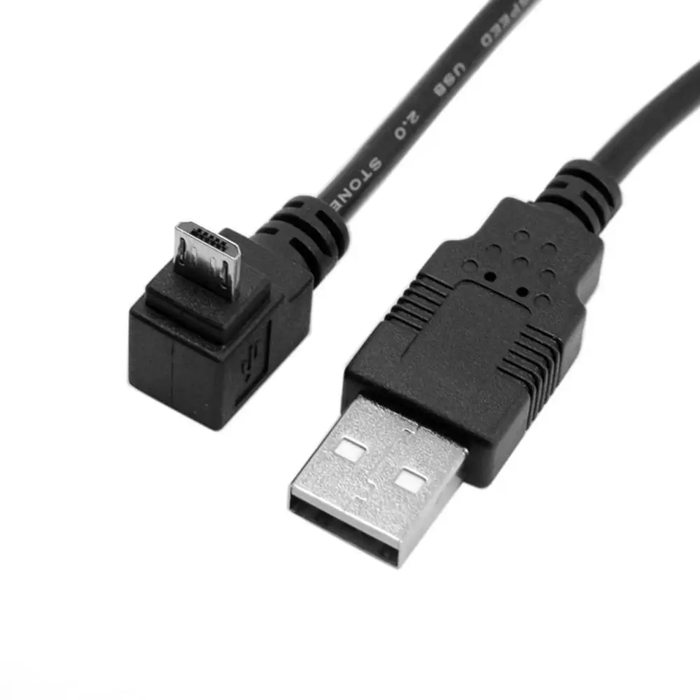 

100cm Down Angled 90 Degree Micro USB Male to USB Data Charge Cable for Cell Phone & Tablet