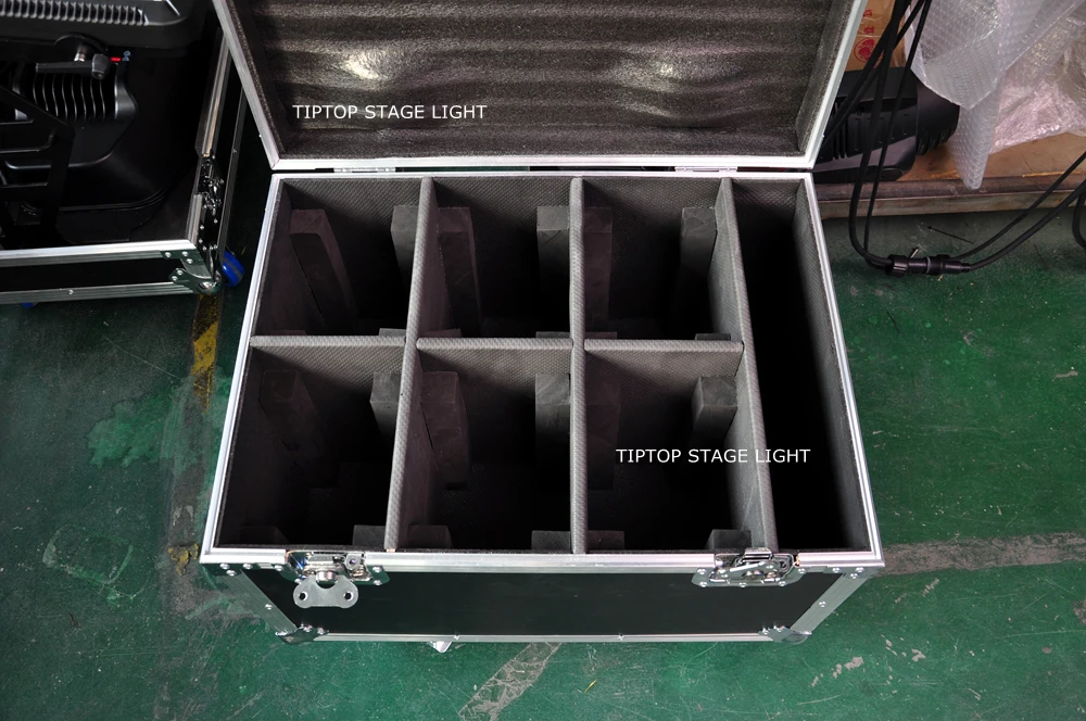 

Flight Case Packing 6XLOT Mini Simple Led Super Beam Moving Head Light 4*10W White Color Leds Unlimited Rotate 3 Color Wheel