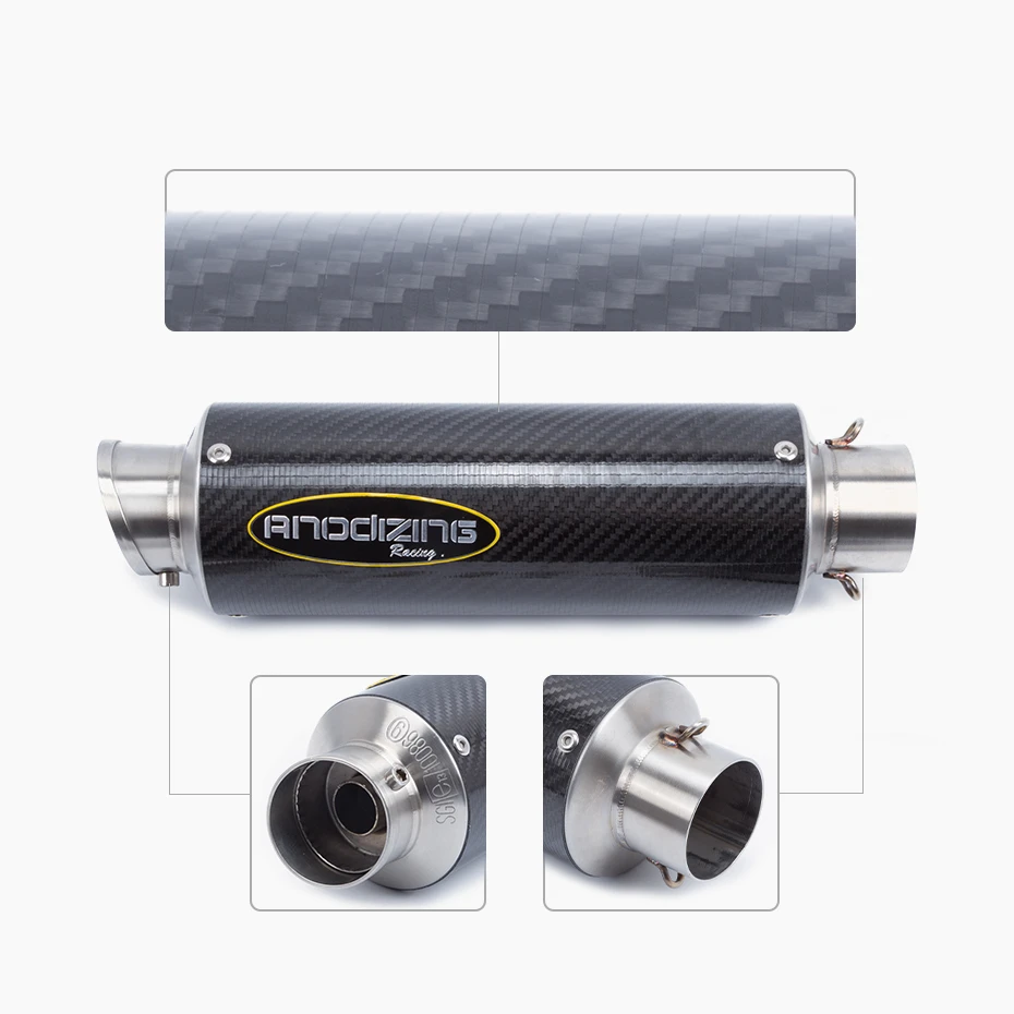 GT Motor -FOR Kawasaki Z800 Z 800 2013-2016 Carbon Fiber Exhaust Muffler Pipe Link middle Escape SLIP ON | Автомобили и мотоциклы