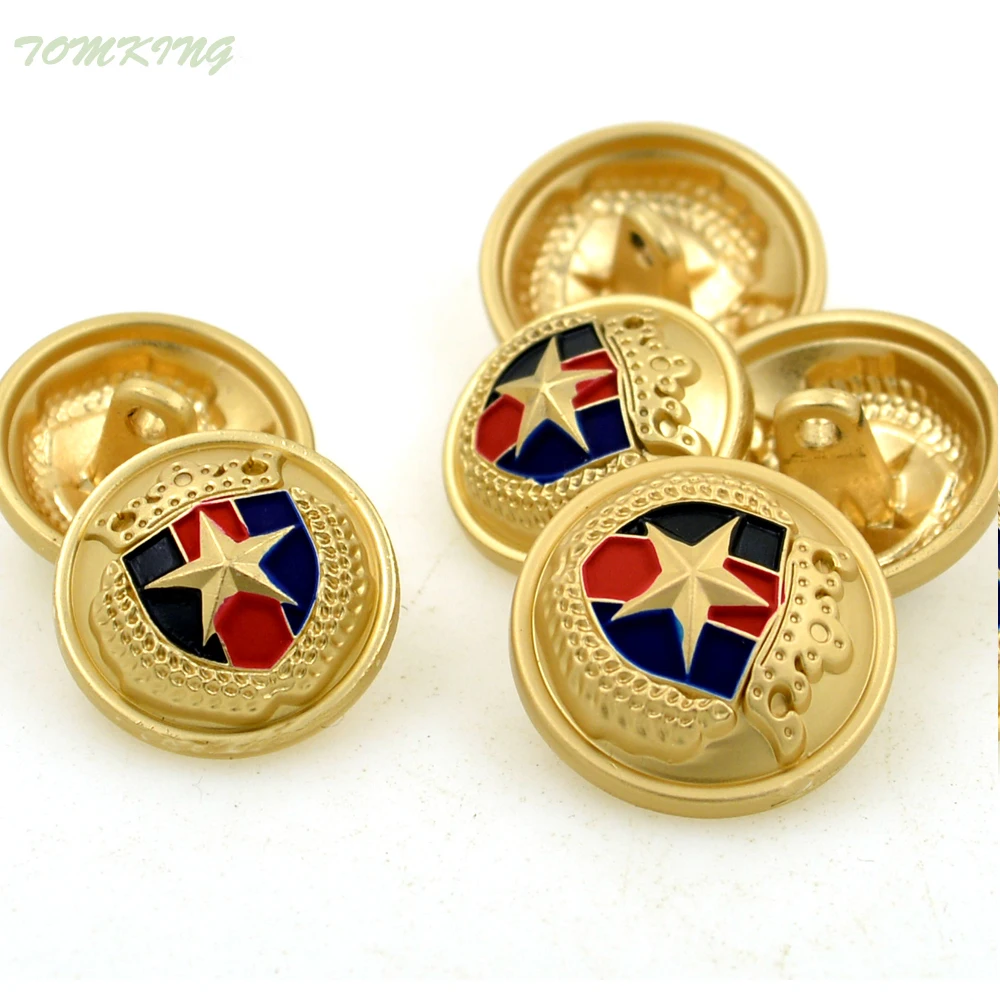 Новые модные декоративные кнопки высокого качества матовые золотые армейские в