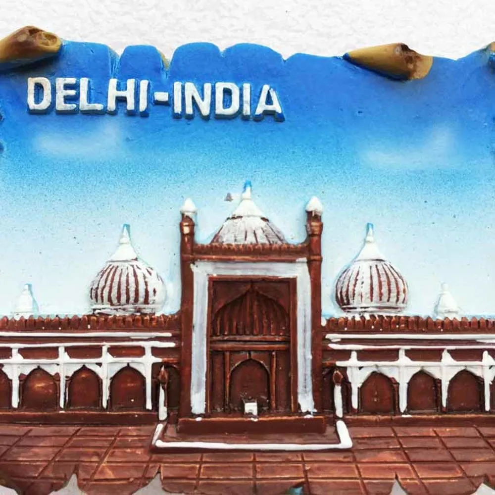 Resin 3D Fridge Magnets New Delhi India Jama Masjid Refrigerator Magnetic Stickers Home Decoration | Дом и сад