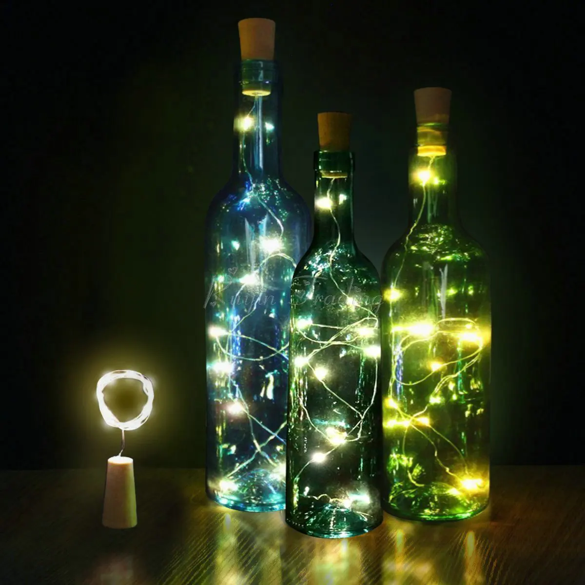 1 шт. 15 20 светодио дный led бутылка вина Натуральная пробка свет шнура DIY Фея медный