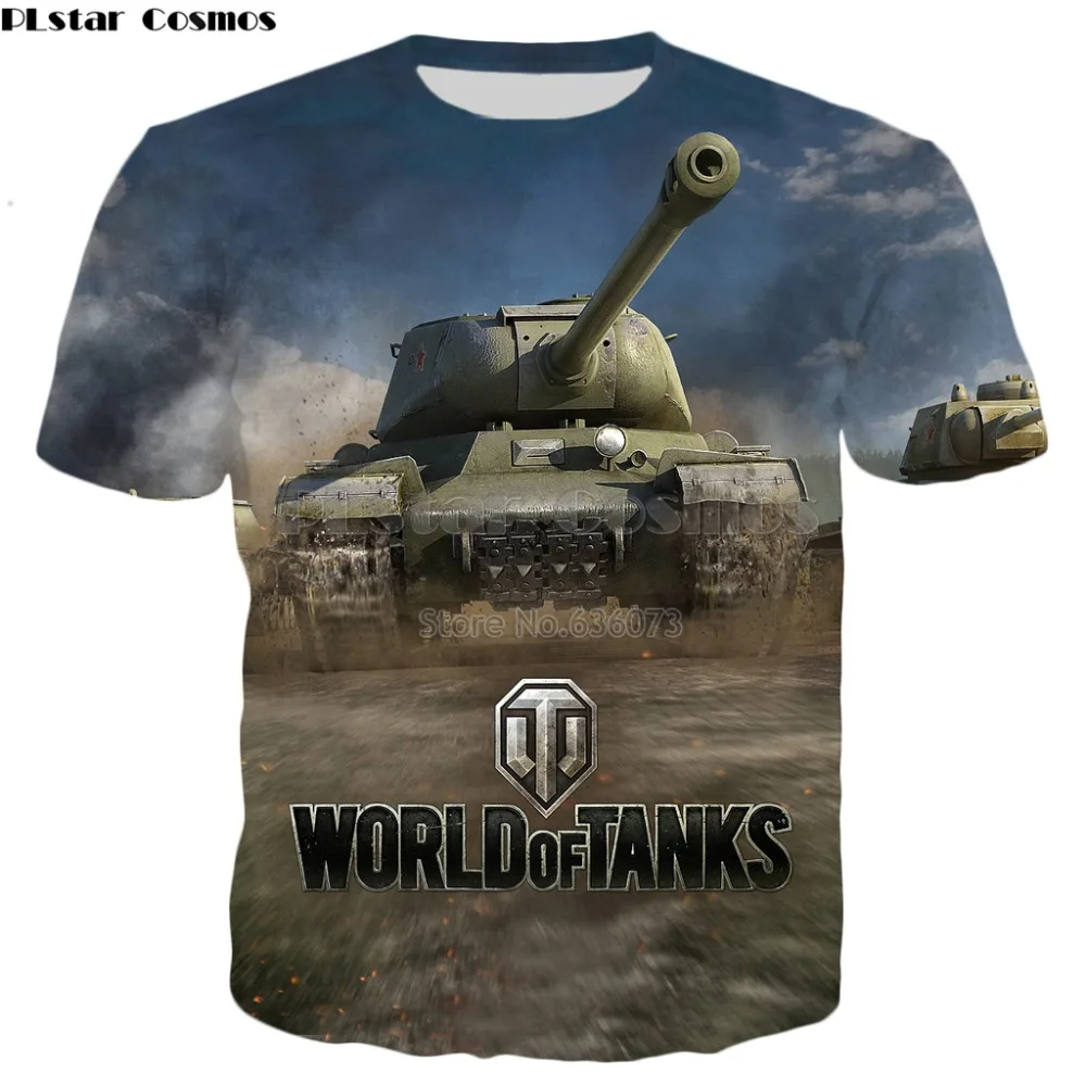 PLstar Космос Лето Новая мода Мужская футболка игры World Of Tanks узоры 3D принт Мужские Женские повседневные крутые футболки топы