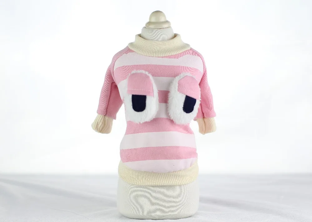 Big Eyes Striped Dog Hoodies Sleeves Downs Clothes for Dogs Yorkshire Winter Pet Chihuahua Maltese 6DLP59 | Дом и сад