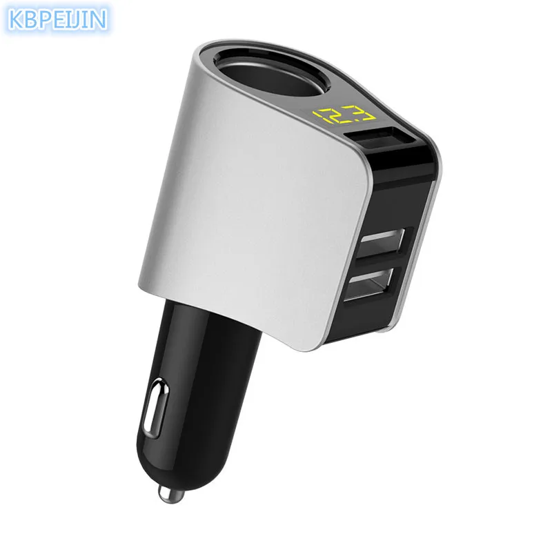 Хо 3USB автомобильное зарядное устройство дисплей Напряжение тока LED Обнаружение