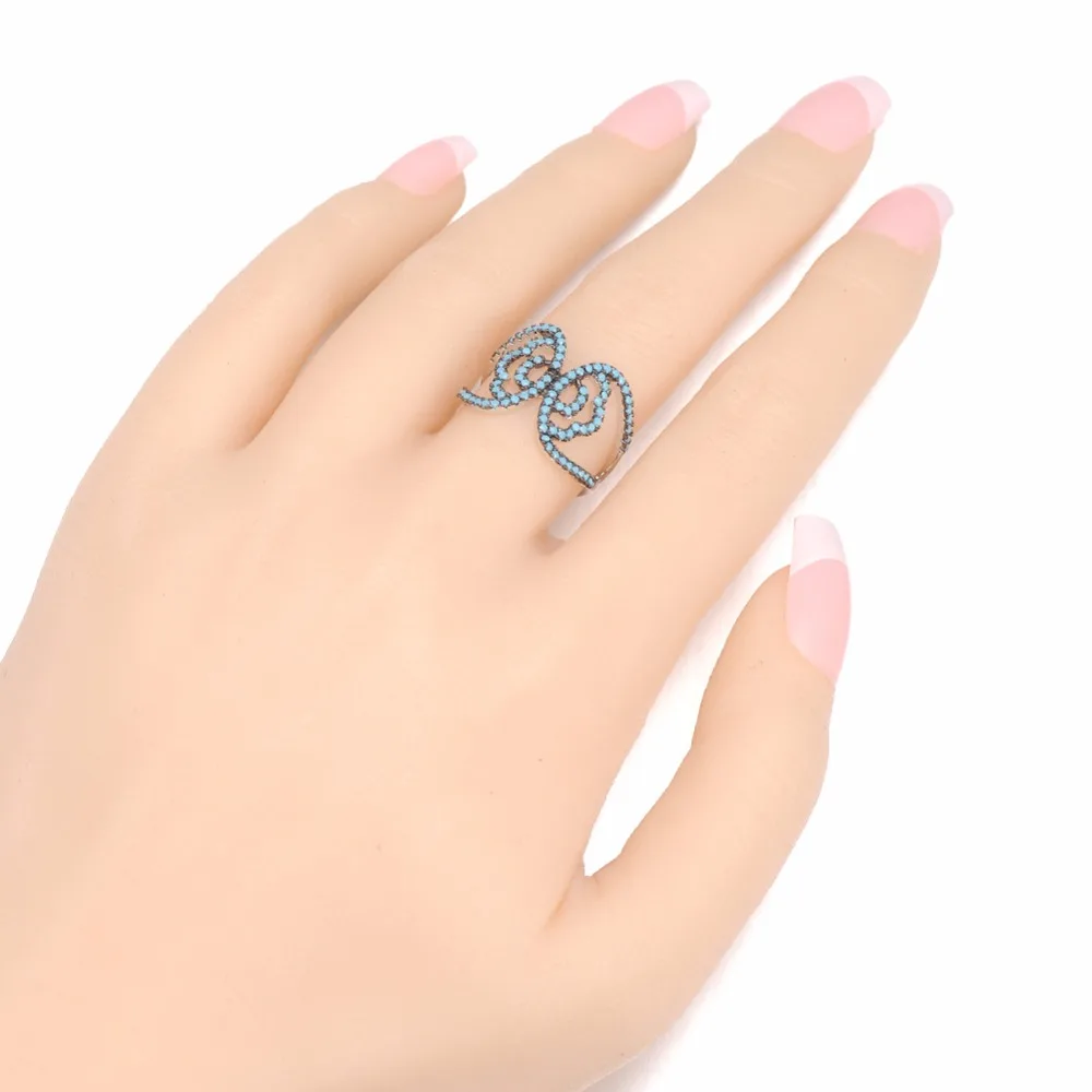 Модные ювелирные украшения KIVN цветок роскошный фианит женские свадебные кольца