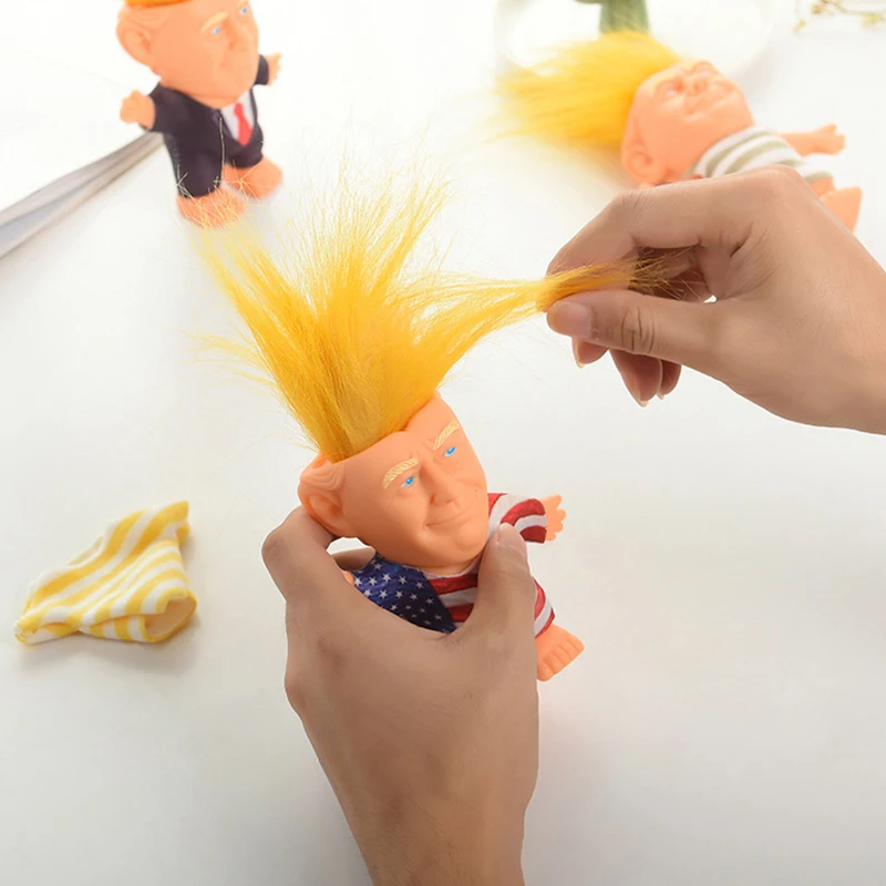 Горячая Трамп силиконовые Фигурка Тролля Творческий моделирование кукла ручной