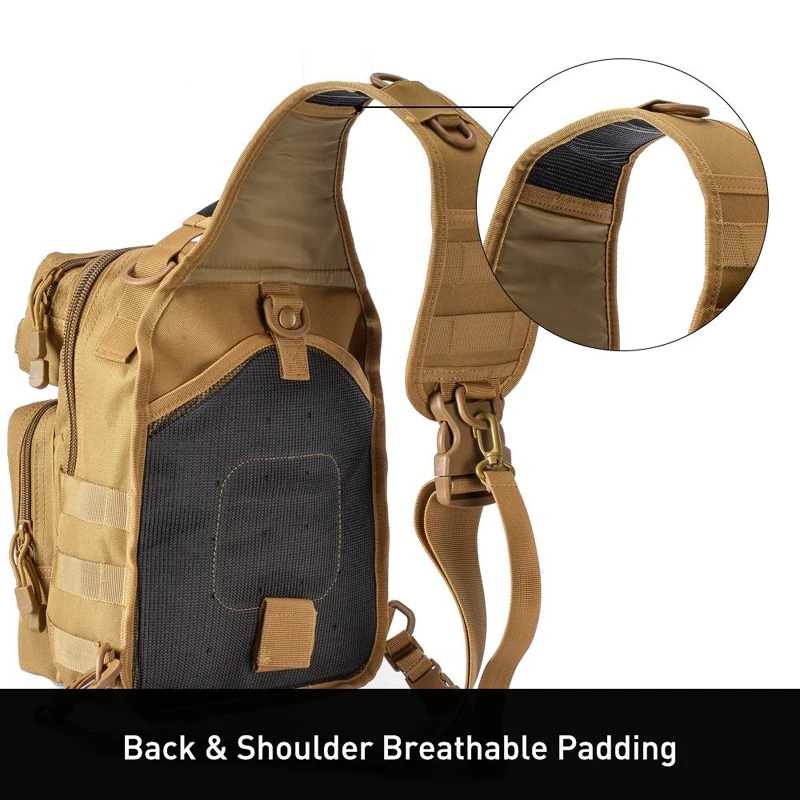 Открытый тактический EDC Molle рюкзак военный спортивный рюкзак через плечо один ремень маленький рюкзак для кемпинга пешего туризма Rover нагрудный пакет