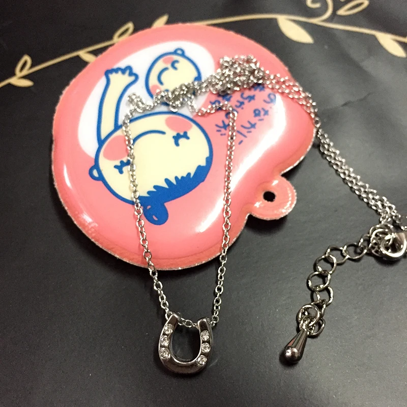 Сверкающее короткое колье Подкова Хрустальная подкова золотистое массивное