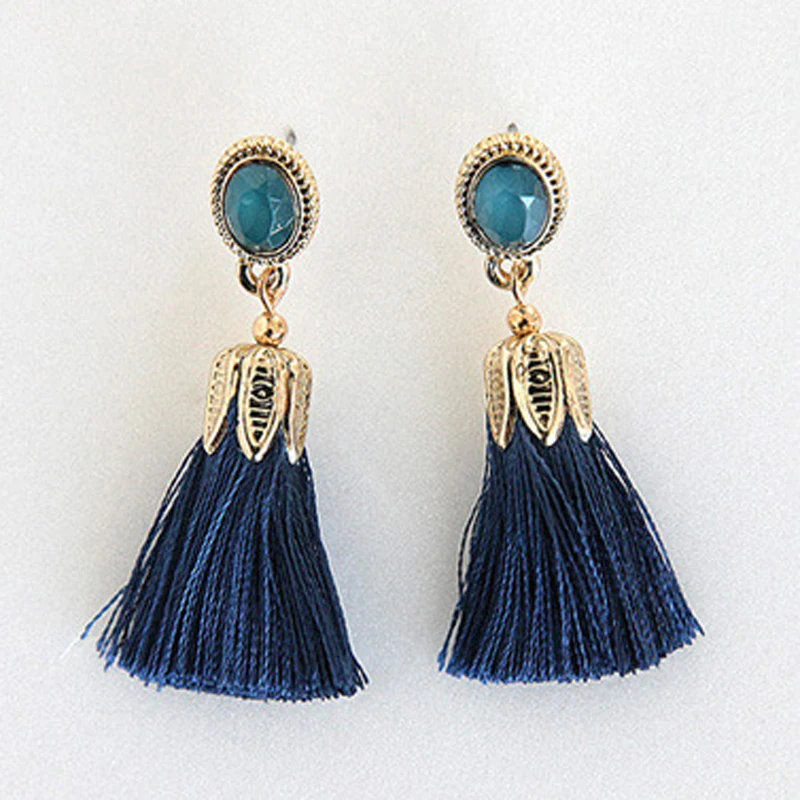 Женские корейские длинные серьги с кисточками Dayoff винтажные ручной работы