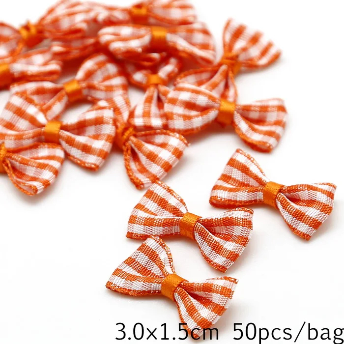 Orange Red 25pcs Мульти цветная корсажная лента банты 3x1,5 см мини полоса лента бант свадебное украшение ремесло галстук-бабочка для девочки украшение для волос 25 шт - Цвет: Orange Red 25pcs