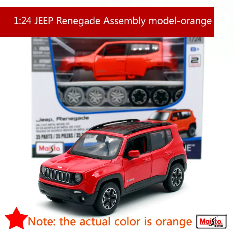 Maisto 1:24 Jeep Renegade City suvs JEEP orange Сборка DIY литая под давлением модель автомобиля игрушка Новинка в коробке 39282 - Цвет: 39282