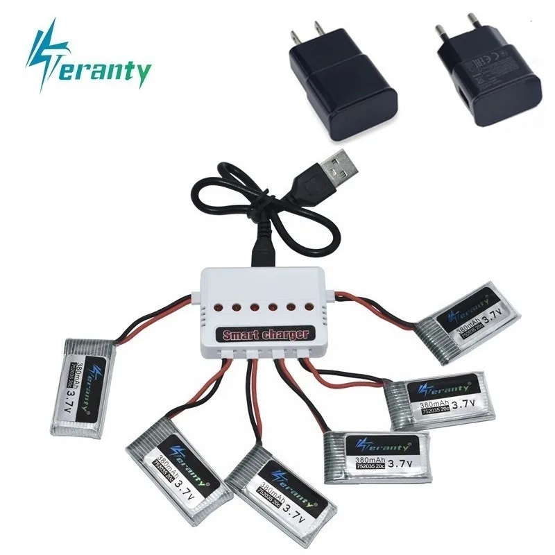 Оригинальный аккумулятор с зарядным устройством 6 в 1 для Hubsan X4 H107 H107L H107D JD385 JD388