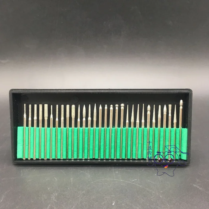 Горячая Распродажа 30 шт 3 мм хвостовик набор алмазных боров для Dremel электрический