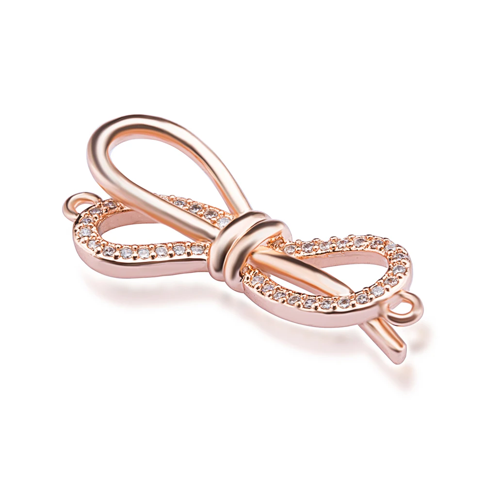 Rose gold DIY золото/серебро украшения Шарм Разъемы для Серьги Браслеты Ожерелье для женщин ручной работы ювелирных изделий ZSS400 - Цвет: Rose gold