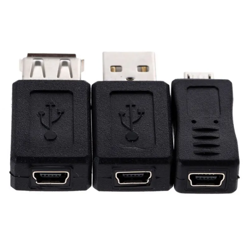 10 шт. OTG 5 Pin F/M адаптер конвертер USB штекер к гнезду Микро Мини разъем для