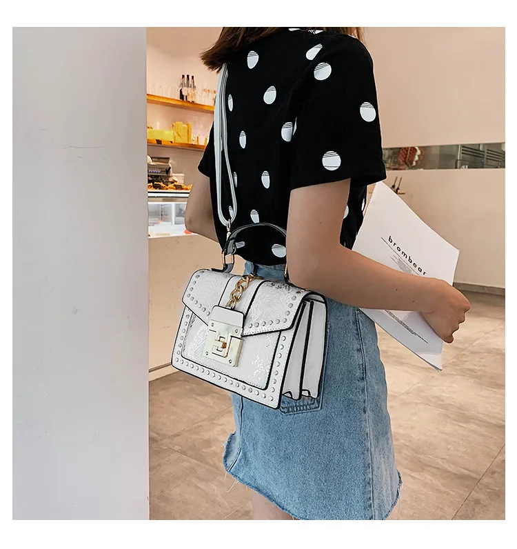 TOYOOSKY Luxury Handbag Designer Shoulder Bags For Women Serpentine Leather Flap Chain Ladies Messenger Bags Sac A Main