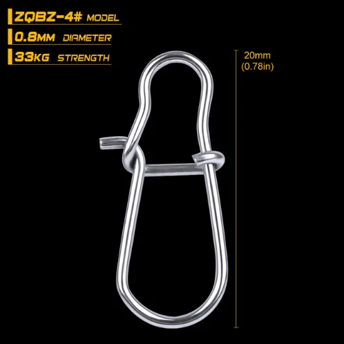 Size4-50pcs 50 шт./лот NiceFastlock оснастка 0#-8# рыболовный бочонок поворотный крючок безопасности оснастка контактный разъем 12 мм-33,5 мм Поворотный оснастка рыболовные снасти - Цвет: Size4-50pcs
